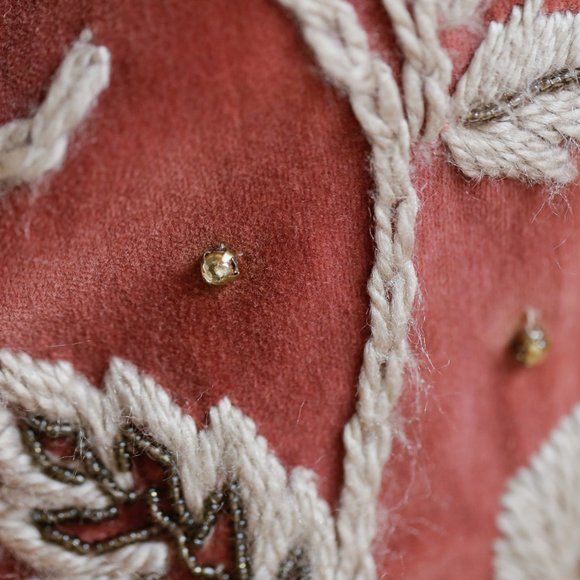 Velvet embroidered beaded Blazer Jacket - Picture 13 of 15